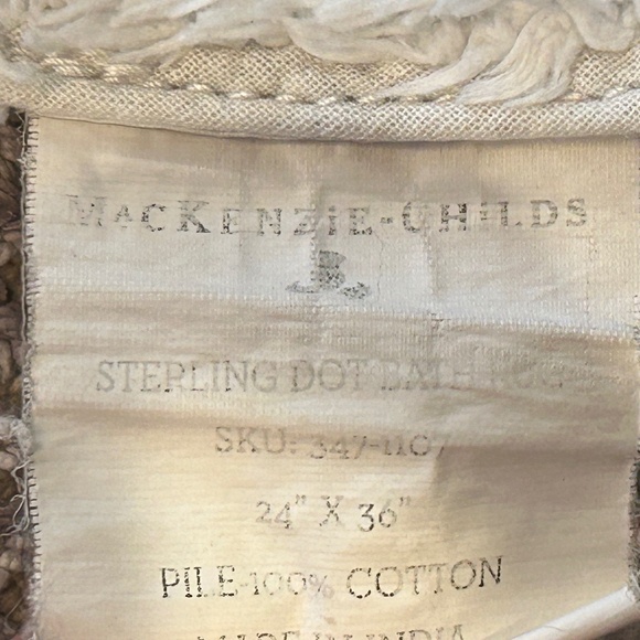 MacKenzie-Childs Checkered DOT Bath Black Gray Rug Mat 24 x 36 in - Picture 4 of 6